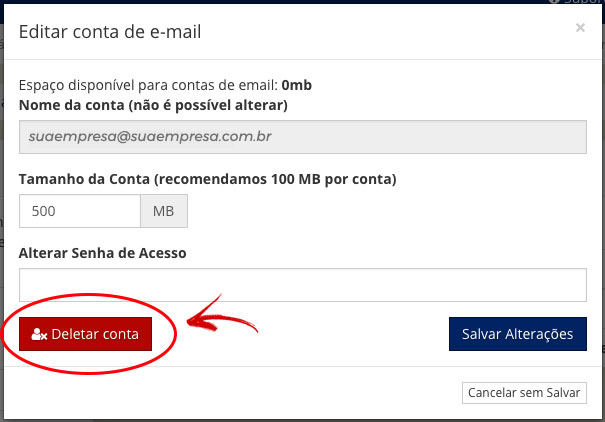 excluir uma conta de email excluir uma conta de email