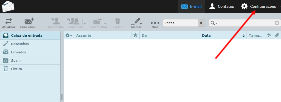 Clique em Configurações